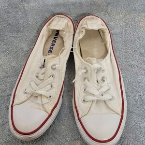 Converse Chuck Taylor All Star Shoreline Slip On White Sneakers 537084F Womens 8